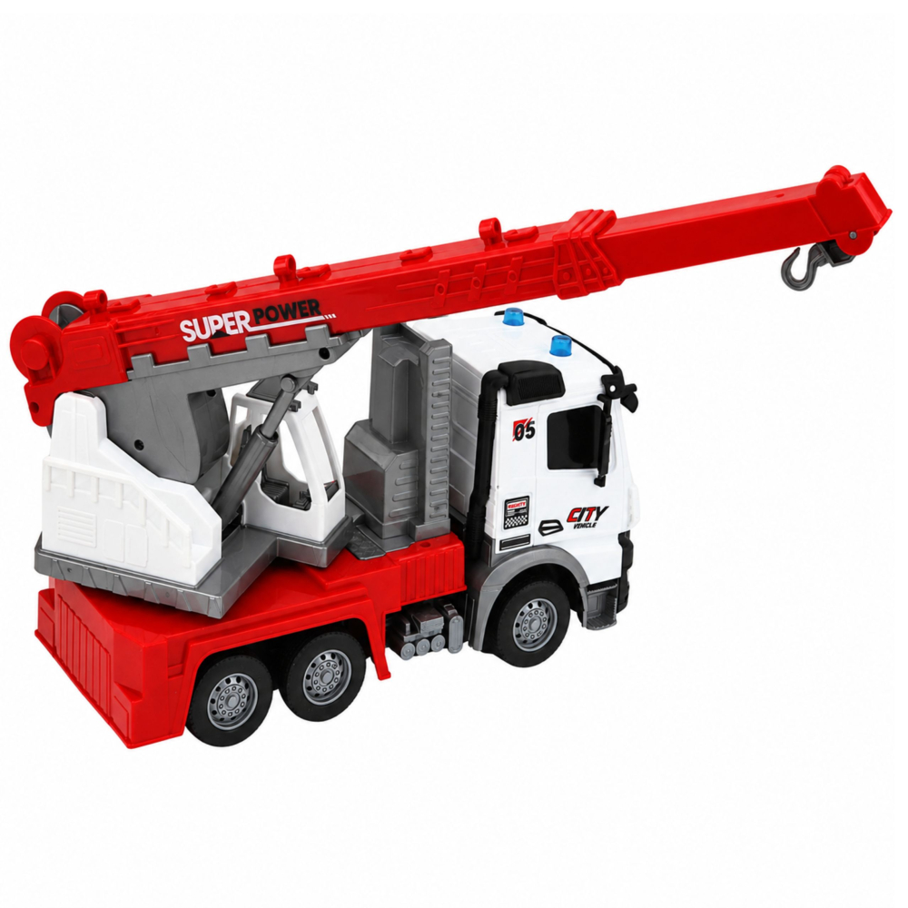 Camion cu macara si telecomanda RC mobila rotativa 1:14, 6 ani+ [3]