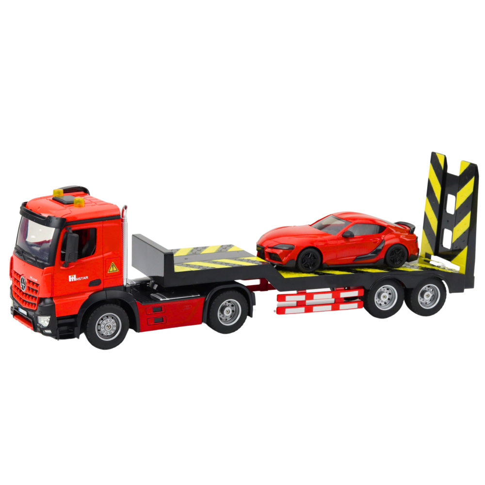 Camion cu telecomanda Transporter cu masina sport Rosu 1:16, 6 ani+ [2]