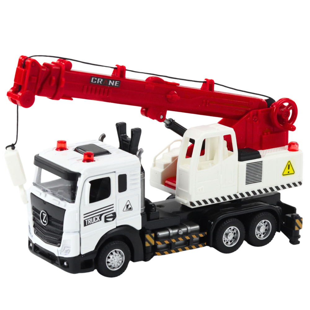 Camion cu Macara pentru Copii, Cabina Metalica, Brat Reglabil, Lumini si Sunete [3]