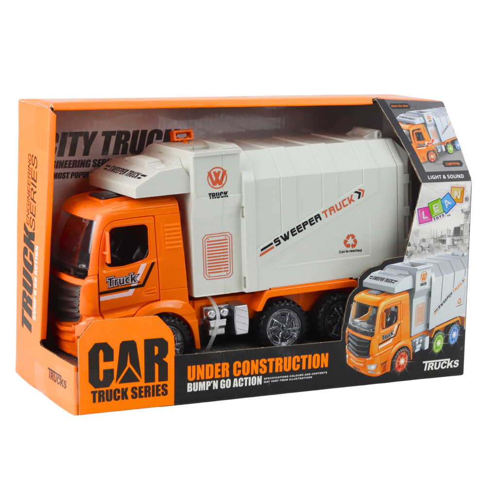 Camion de gunoi oras lumini sunete portocaliu [5]