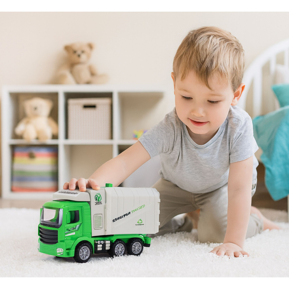 Camion de gunoi oras lumini sunete verde [3]