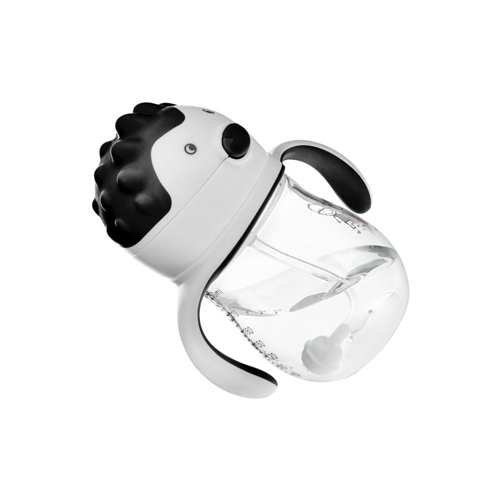 Cana anti-varsare 250 ml cu pai ponderat si maner dublu gri [3]