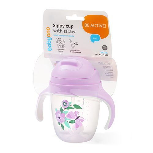 Cana cu Pai si Greutate 1464/05 Sippy Cup Purple pentru Copii 6+ luni [5]