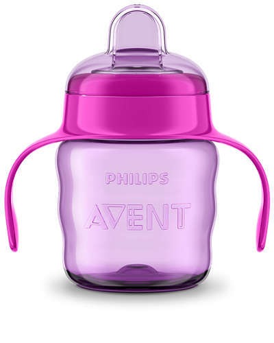 Canuta cu tetina de formare, Philips Avent, 6 luni+, 200 ml, Roz [3]