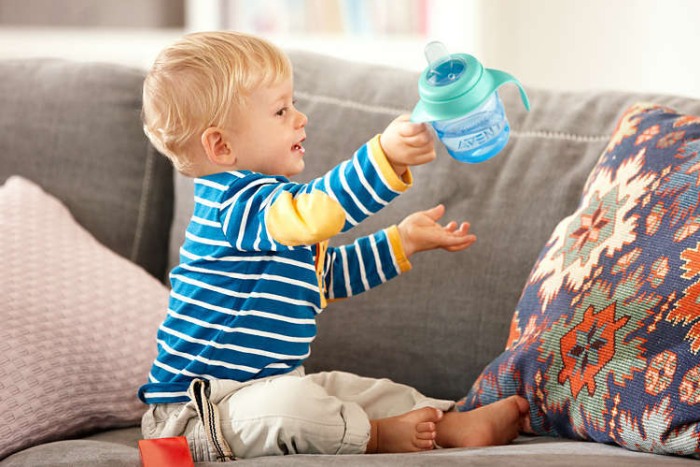 Cana cu tetina de formare - Philips Avent, 200 ml, 6 luni+, albastru [5]