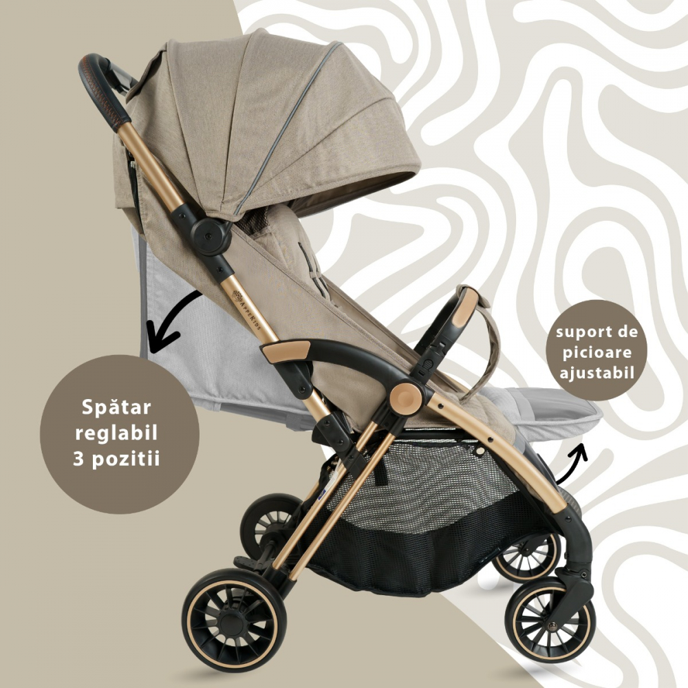Carucior Sport AppeKids – Upp – Ultracompact, Pliere automata, bebelul [3]