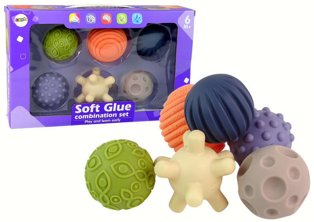 set-6-mingi-senzoriale-colorate-cauciuc-moale-6luni-Bebelul [1]
