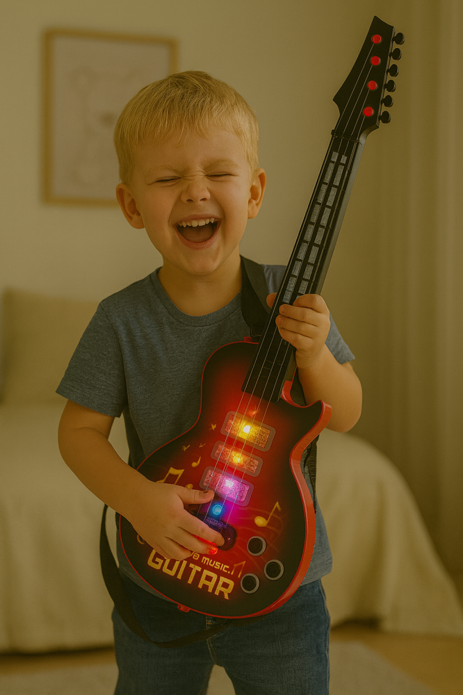 Chitara Electrica Copii Star Strings cu LED-uri Colorate [1]