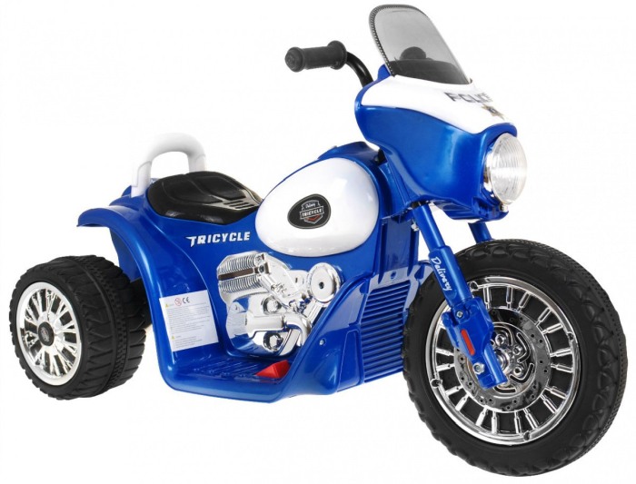 Chopper electric copii POLICE 6V albastru – lumini și claxon [3]