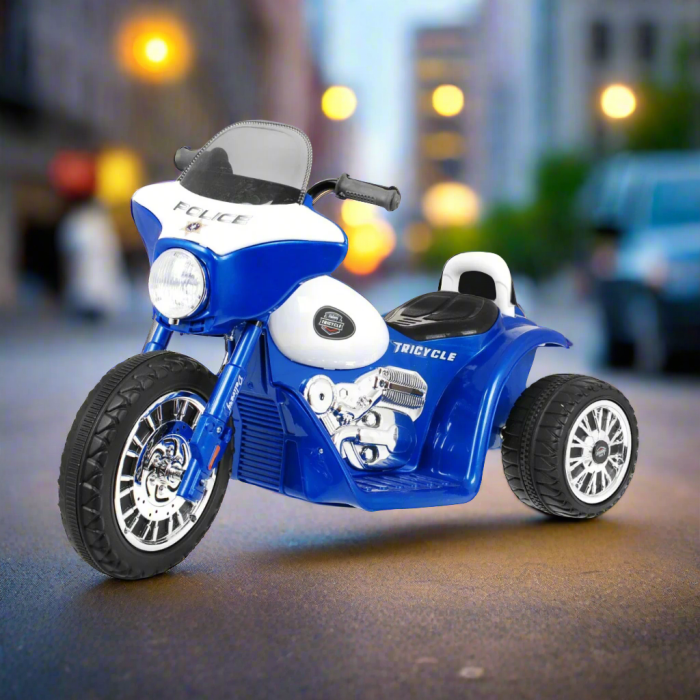 Chopper electric copii POLICE 6V albastru – lumini și claxon [5]