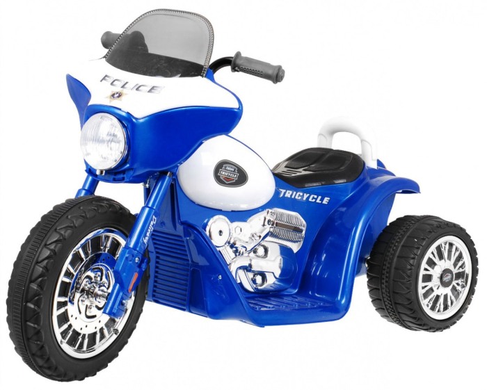 Chopper electric copii POLICE 6V albastru – lumini și claxon [1]