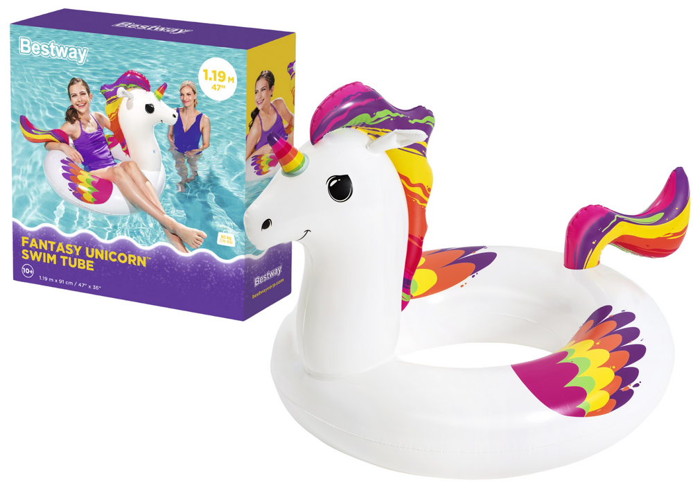 Colac de inot gonflabil cu unicorn 119 x 91 cm Bestway 36159 [10]