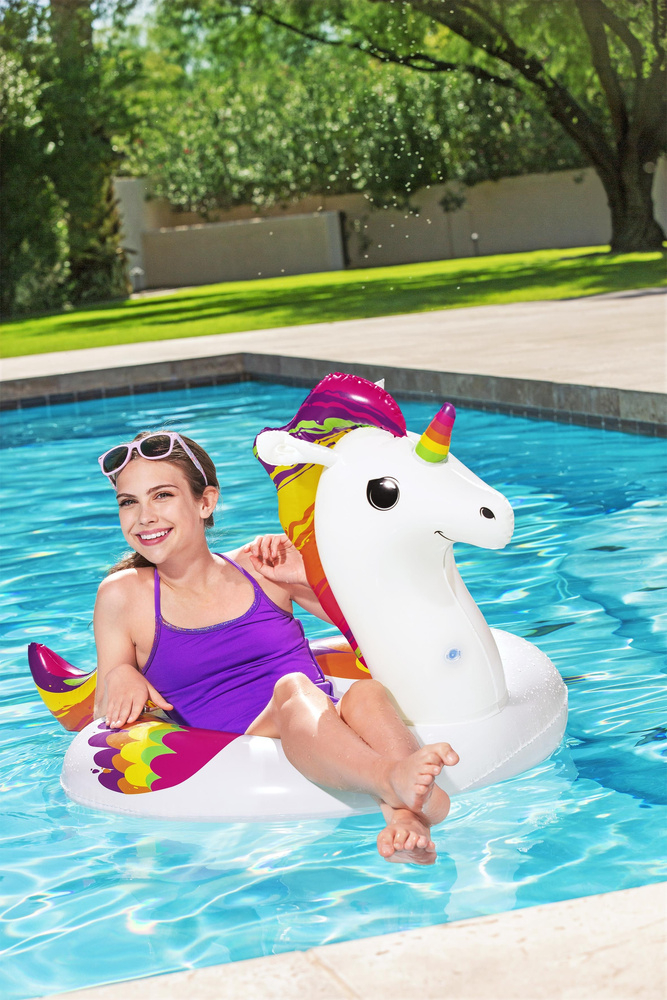 Colac de inot gonflabil cu unicorn 119 x 91 cm Bestway 36159 [5]