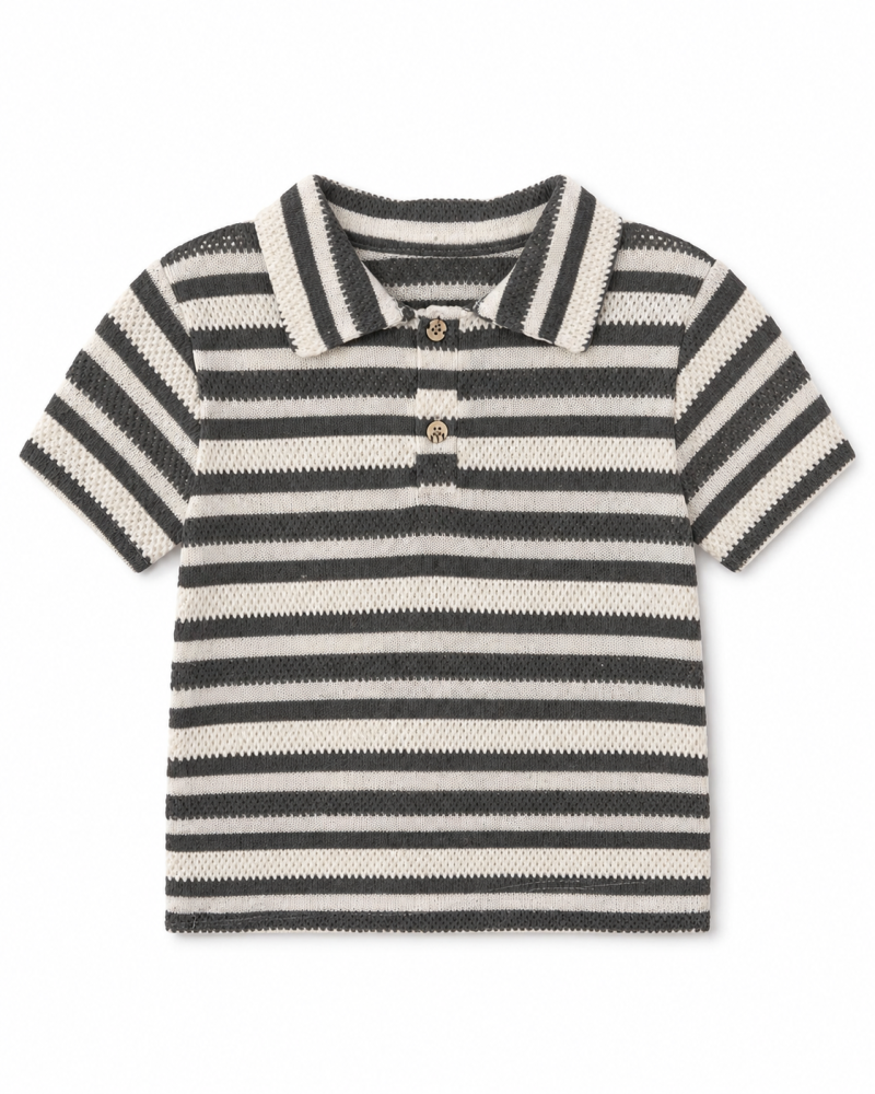 Compleu baieti 2 piese COMFORT BABY cu tricou cu guler si bermude crem - 3-4-5-6 ani [4]