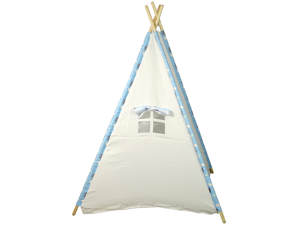 Cort tip tepee indian pentru copii model nori impermeabil [5]