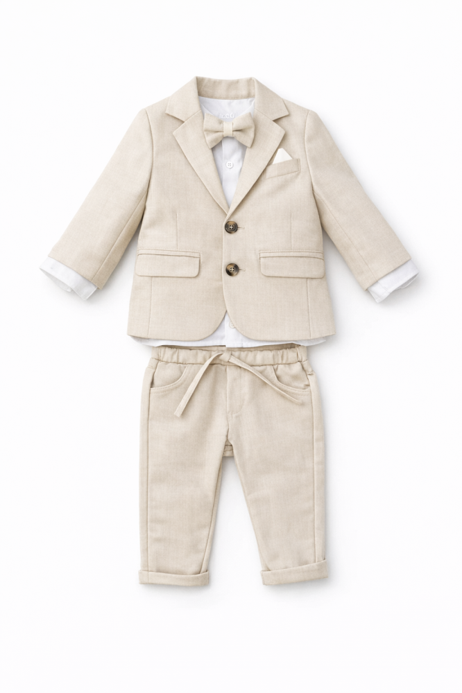 Costum baieti Concept crem elegant [4]