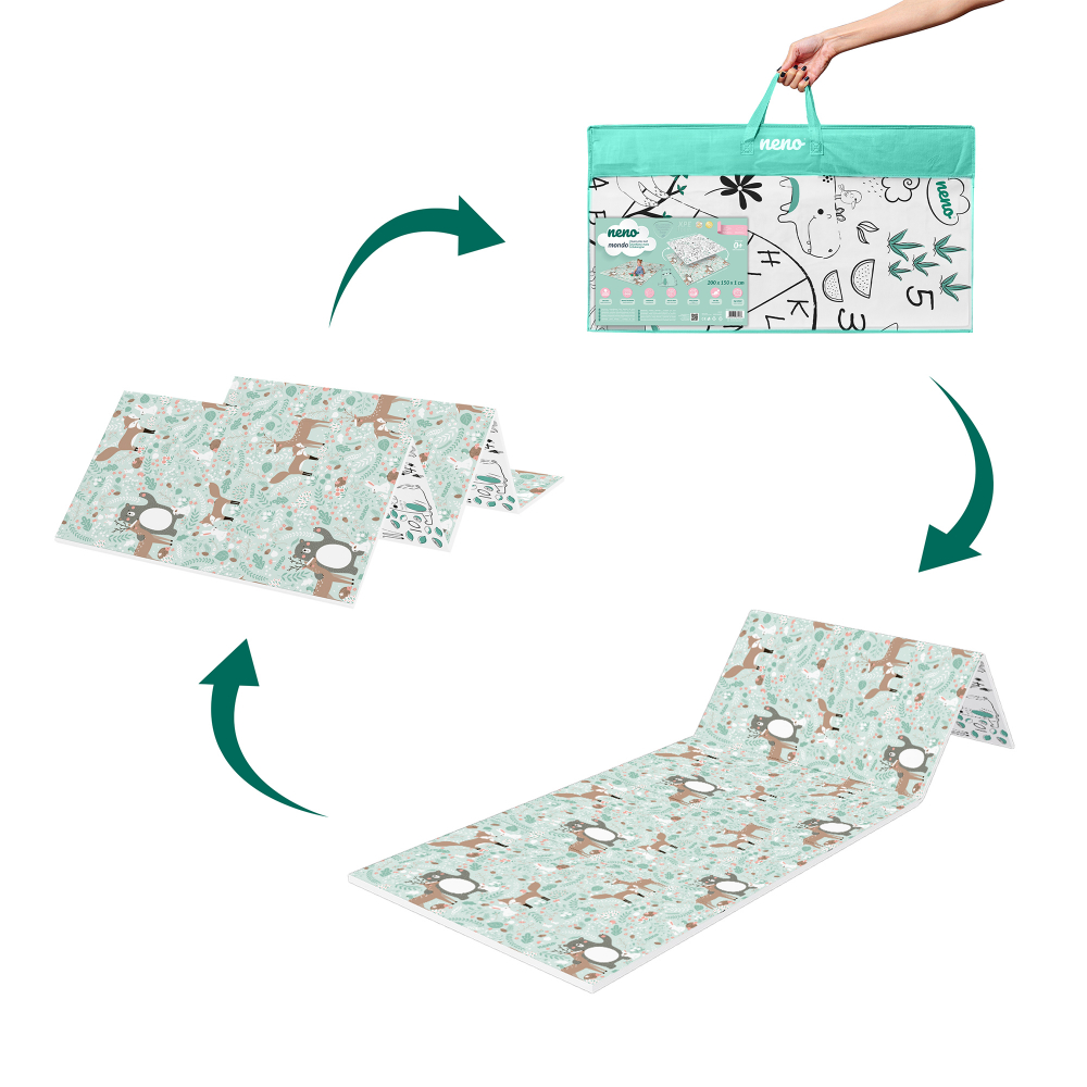 Covoras joaca copii Neno Mondo spuma XPE fata-verso pliabil 200x150 cm [7]