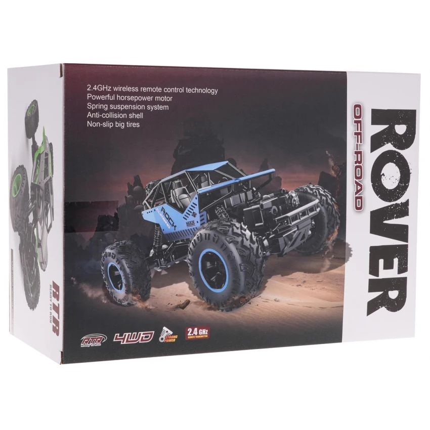 Crawler Rover RC 1:16 cu Șenile Albastre – Off-Road pentru Copii [6]