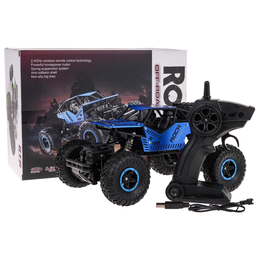 Crawler Rover RC 1:16 cu Șenile Albastre – Off-Road pentru Copii [1]