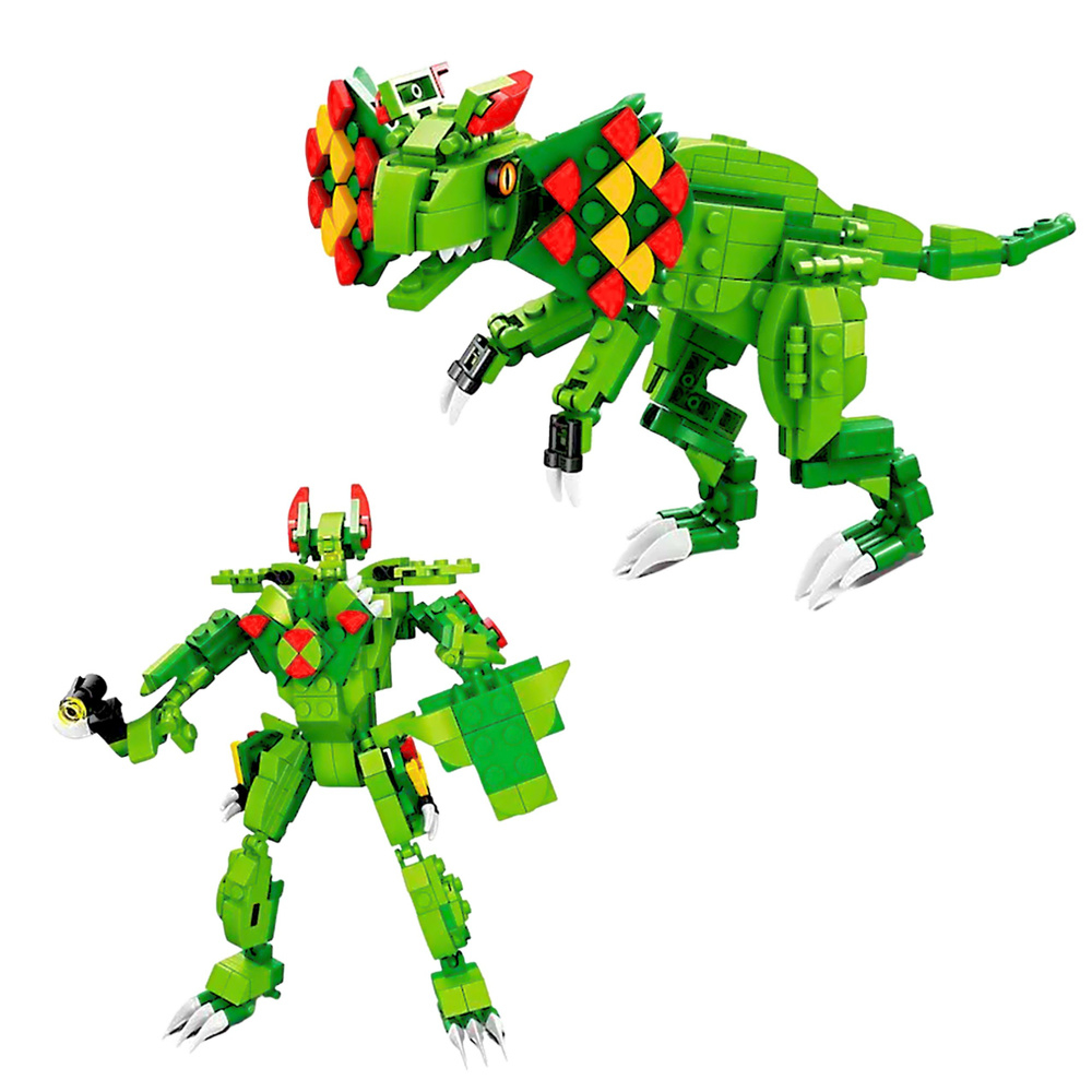 Cuburi de construit dinozaur Dilophosaurus, verde, 269 piese [2]