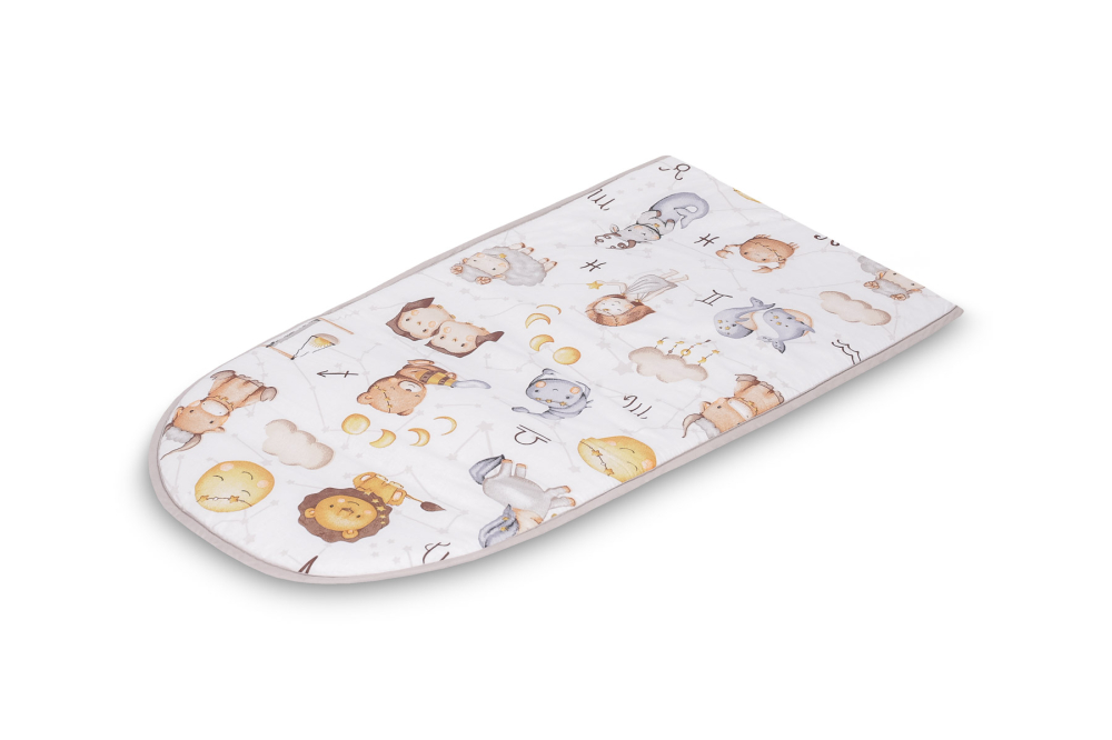Cuib bebe din muselina zodiac gri 80x45 + perna [5]