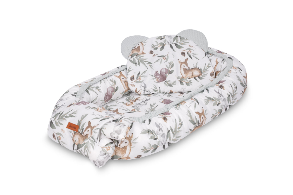 Cuib Bebelusi Waffle 80x45 Deers Mint cu Pernuta [2]