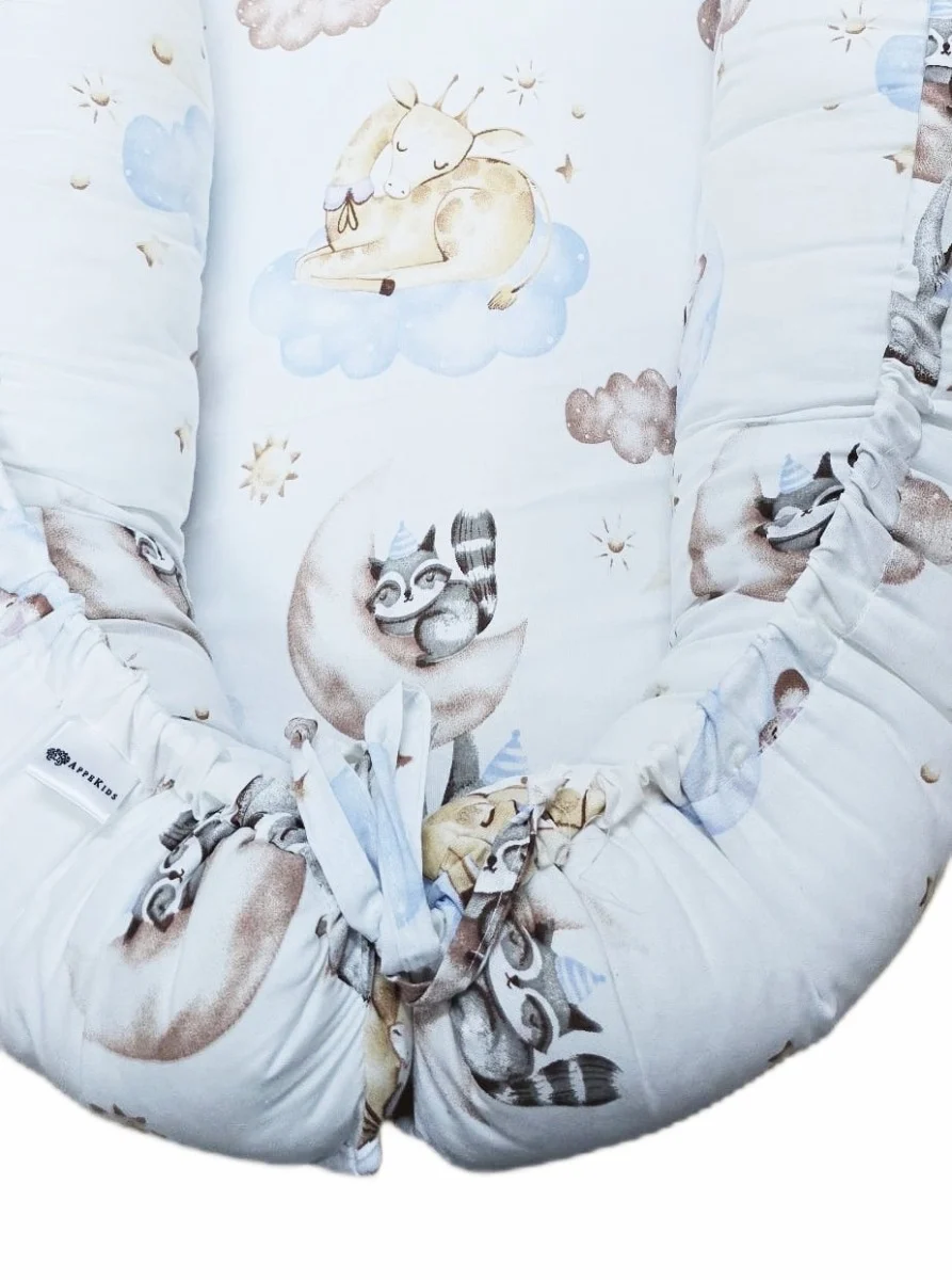 Cuibusor bebelusi bumbac 100% baby nest pentru patut sau calatorii [4]
