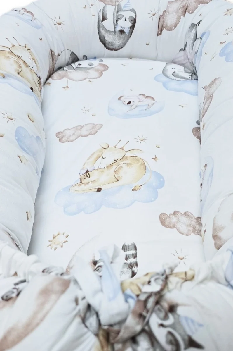 Cuibusor bebelusi bumbac 100% baby nest pentru patut sau calatorii [5]