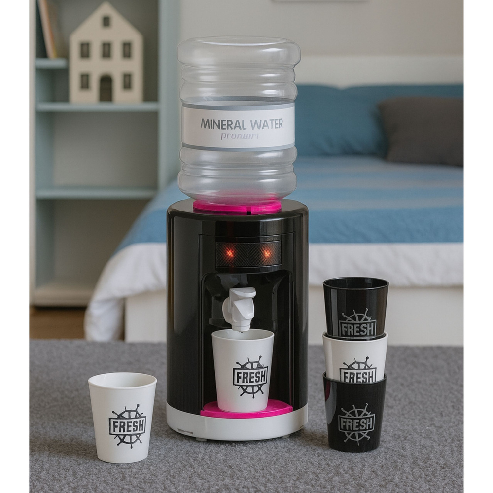 Dozator de Apa pentru Copii cu Lumini si Sunete, Roz [4]