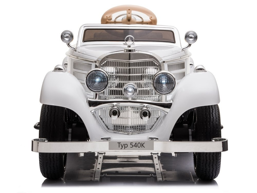 Mașinuță Electrică Mercedes 540K Alb Retro [4]