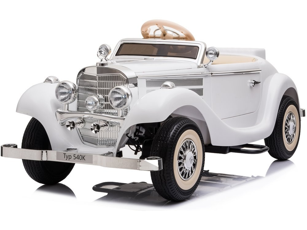 Mașinuță Electrică Mercedes 540K Alb Retro [2]