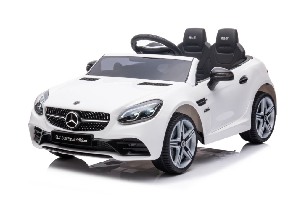Mașină electrică Mercedes SLC 300 Alb, 2x45W, scaun piele, roti EVA [4]