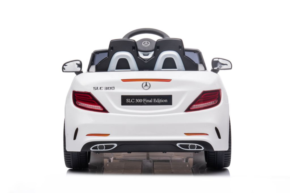 Mașină electrică Mercedes SLC 300 Alb, 2x45W, scaun piele, roti EVA [7]