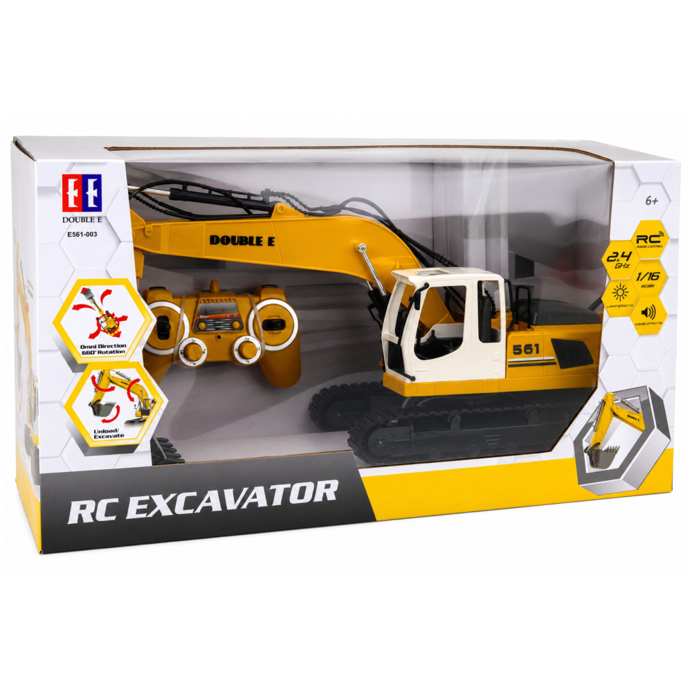 Excavator cu telecomanda pe senile cu lumini si sunete 1:16, 6 ani+ [7]