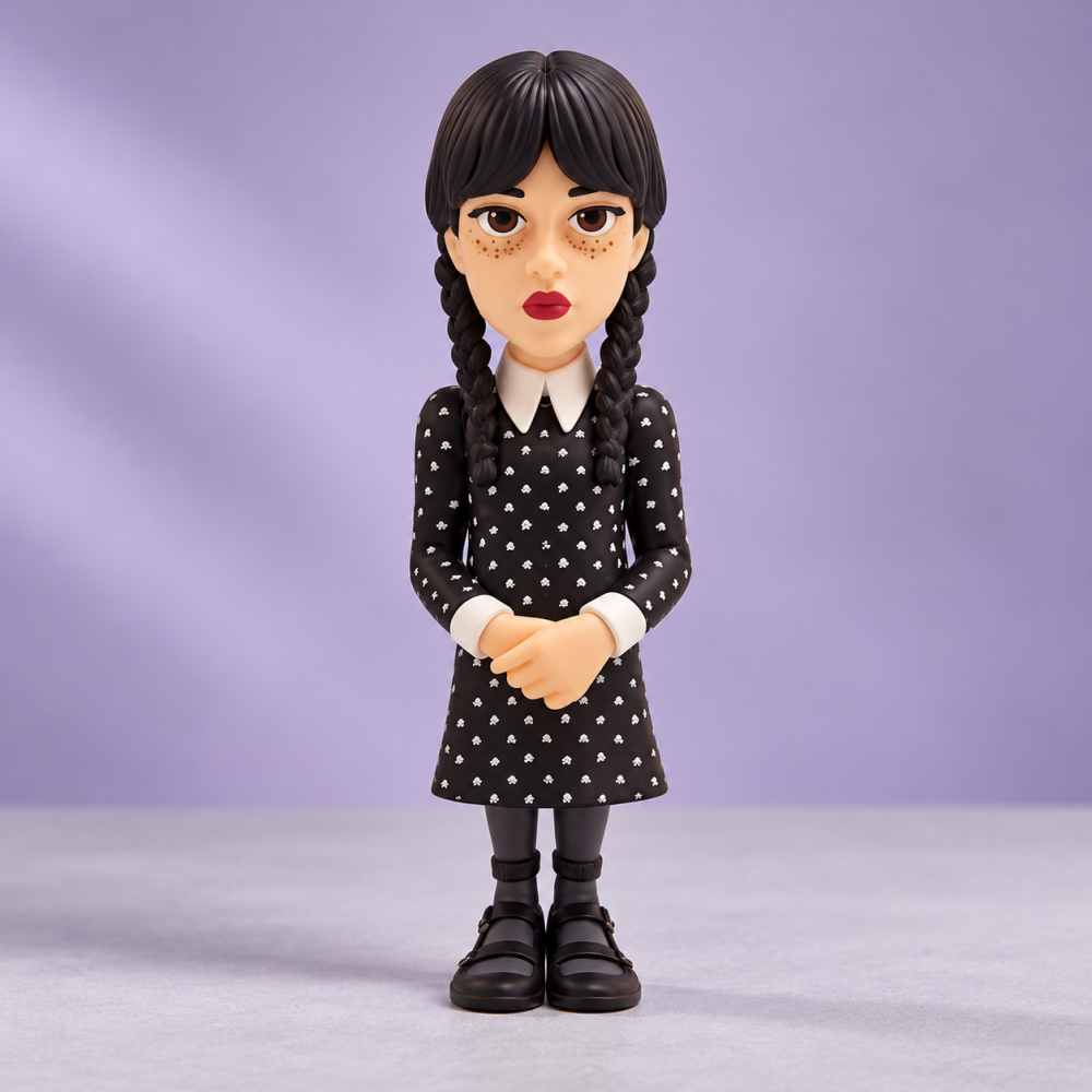 Figurina de colectie Wednesday Addams MINIX, aproximativ 12 cm, licenta oficiala MGM, 3 ani+ [8]