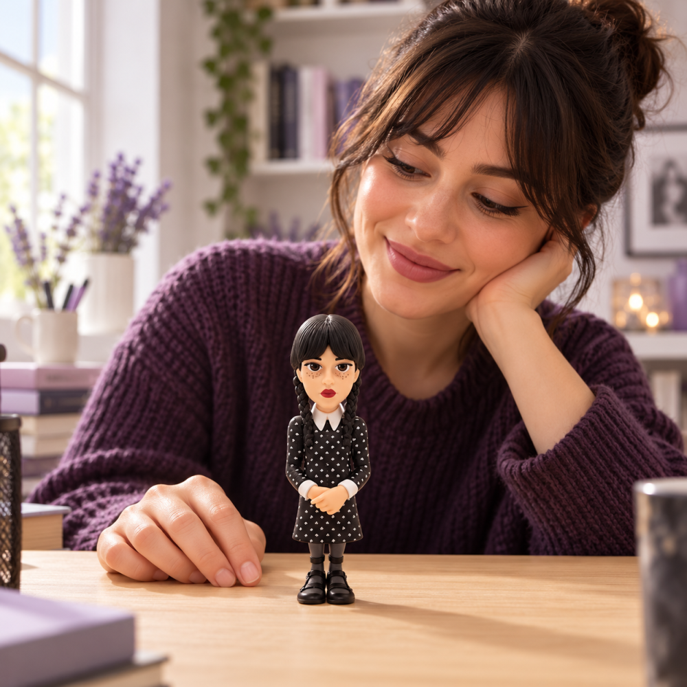 Figurina de colectie Wednesday Addams MINIX, aproximativ 12 cm, licenta oficiala MGM, 3 ani+ [7]