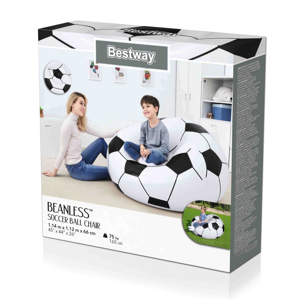 Fotoliu gonflabil Minge de fotbal 72 x 72 x 64 cm Bestway [4]