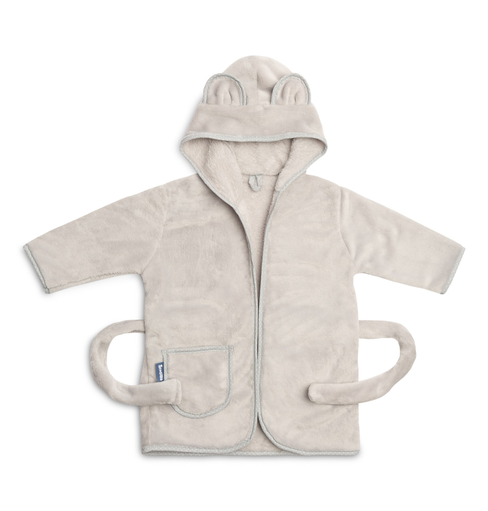 Halat de baie Soft Teddy Bear Grey – cu gluga si urechi [2]