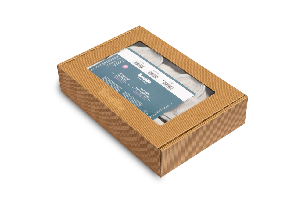 Halat de baie Soft Teddy Bear Grey – cu gluga si urechi [4]