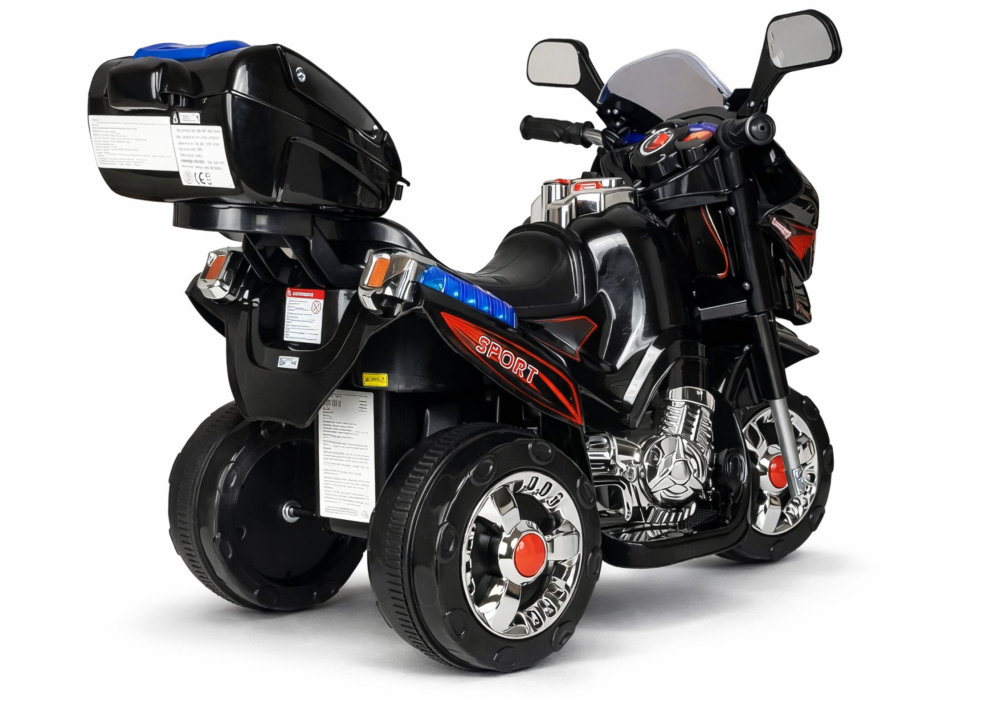 Motocicletă electrică pentru copii HC8051 Black, 6V, Negru [4]