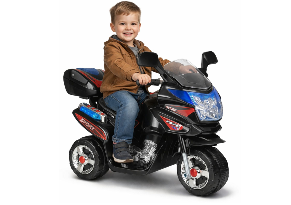 Motocicletă electrică pentru copii HC8051 Black, 6V, Negru [8]