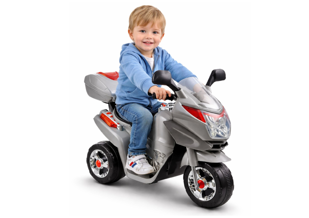 Motocicletă Electrică HC8051 Argintiu, Design Modern, Lumină și Sunete [6]
