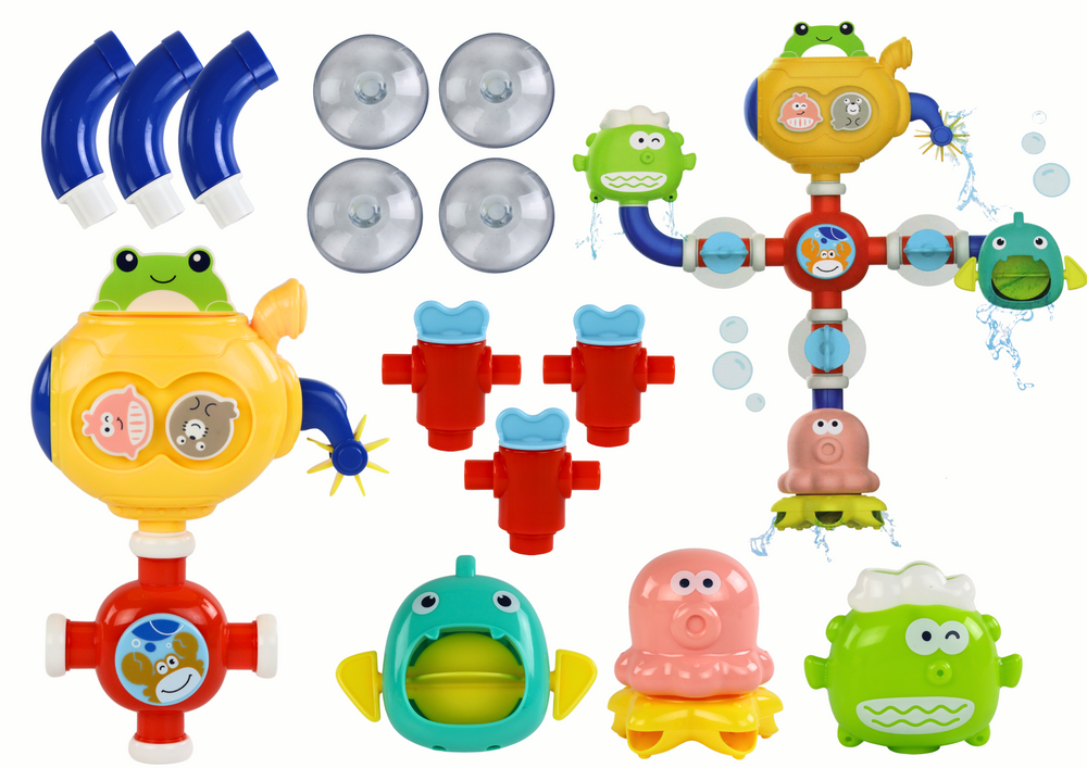 Jucarie de baie Robot cu ventuze si joc cu apa, cu valve si fantani, 18 luni+ (32 cm) [2]