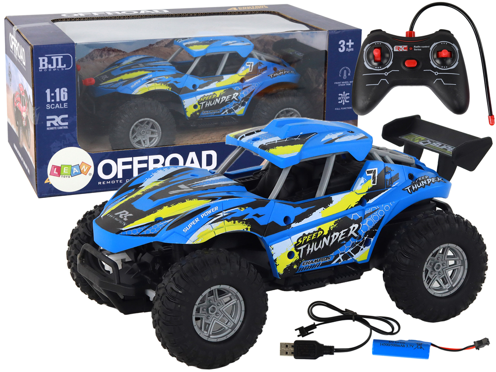 masina-off-road-telecomanda-1-16-albastra-roti-mari-3ani-Bebelul [1]