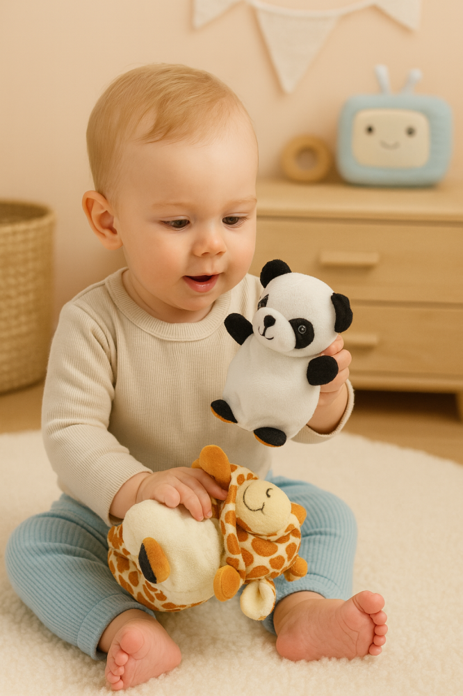 Jucărie de Plus Reversibilă 2în1 – Panda & Girafă pentru Copii [2]