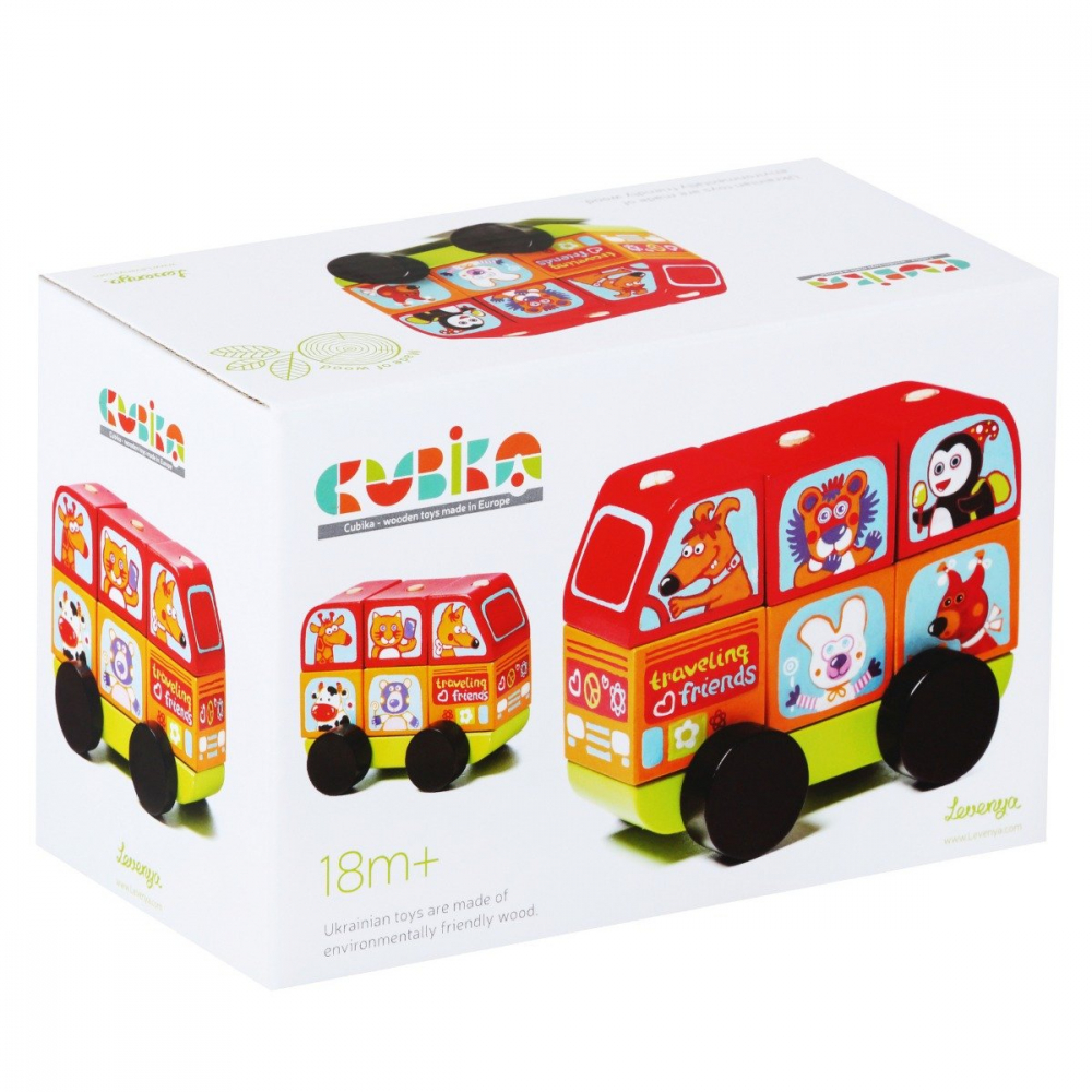 Jucarie din lemn, Cubika, Mini Bus [4]