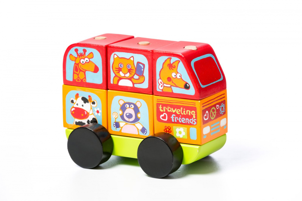 Jucarie din lemn, Cubika, Mini Bus [3]