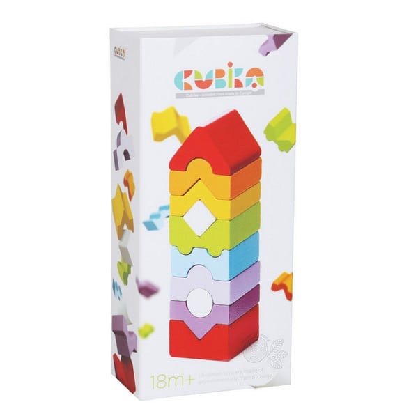 Jucarie Din Lemn Cubika, Set Constructii "Turn" [1]