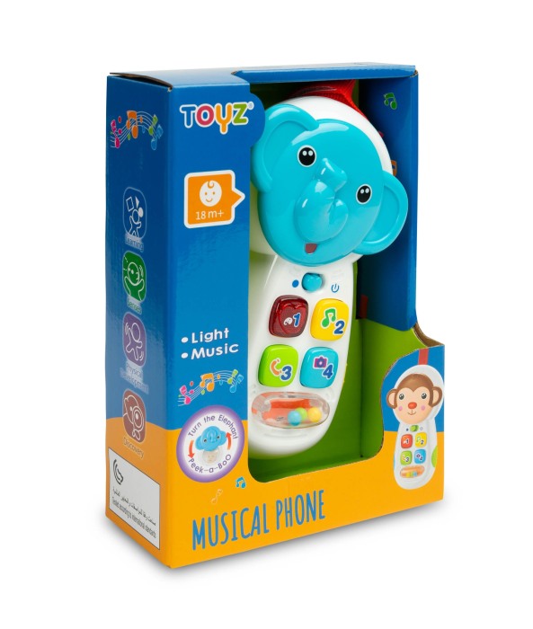 Jucarie educationala Telefon Elefant cu muzica [3]