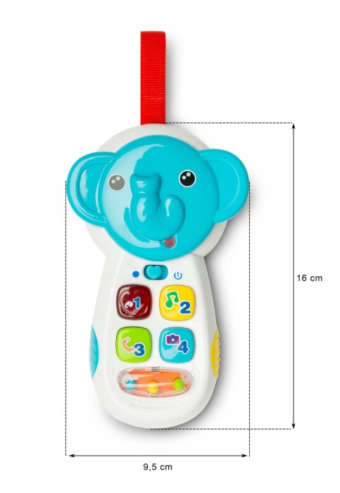 Jucarie educationala Telefon Elefant cu muzica [7]